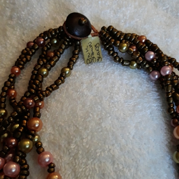 Multi strand bead necklace - Picture 2 of 4